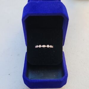 Dazzling Sterling Silver Women's Ring with 0.30ct Moissanite Accents